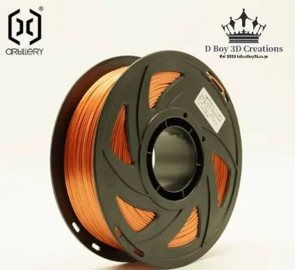 Artillery-Filament-Red Copper Silk-PLA+ 1.75mm-1kg-SKU-ARTSRCOPPLA+175 -dboy3d.co.za-filament-and-printers.Order Online Artillery Filament Red Copper Silk PLA+. 3D Printing specialist and filament supplier in South Africa. Nationwide Delivery. DBoy3D