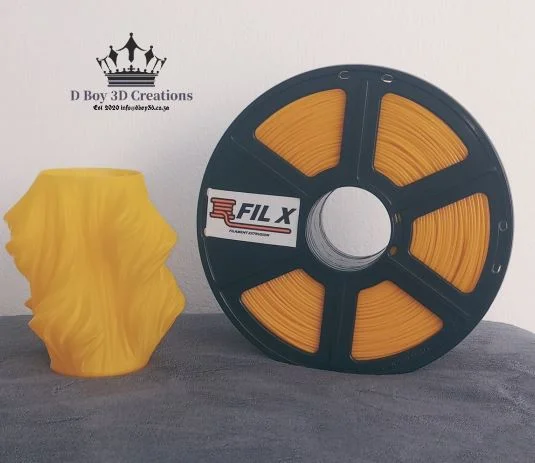 Fil X -Yellow -SBS 1.75mm-1kg-SKU-FILYELLSBS175 -dboy3d.co.za-filament-and-printers.Order Online Fil X Filament Yellow SBS 3D Printing specialist and filament supplier in South Africa. Nationwide Delivery. DBoy3D