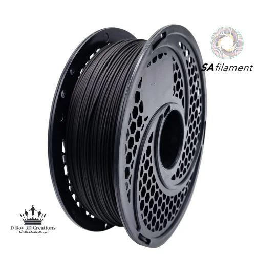 SAF -Gloss Black Silky -PLA +1.75mm-1kg-SKU-SAFGBLKPLAPLUS175 -dboy3d.co.za-filament-and-printers. Order Online SA Filament Gloss Black Silk PLA PLUS. 3D Printing specialist and filament supplier in South Africa. Nationwide Delivery. DBoy3D