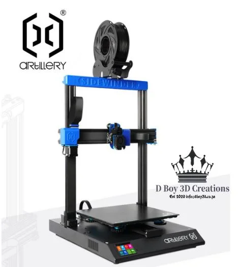 Artillery-Sidewinder X2-300mmx300x400mm-ARTSIDWX23DPRINT-dboy3d.co.za-filament-and-printers. Order Online Artillery Sidewinder X2 3D Printer. 3D Printing specialist and filament supplier in South Africa. Nationwide Delivery. DBoy3D