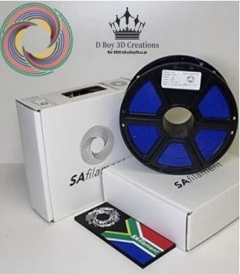 SA -Filament-blue -PLA 1.75mm-1kg-SKU-SAFBLUPLA175 -dboy3d.co.za-filament-and-printers.Order Online SA Filament Blue PLA. 3D Printing specialist and filament supplier in South Africa. Nationwide Delivery. DBoy3D